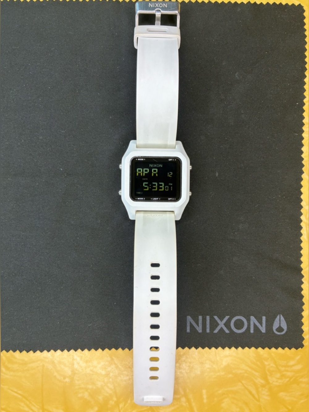 Nixon The Staple in White- Recycled Ocean Plastic Digital Watch